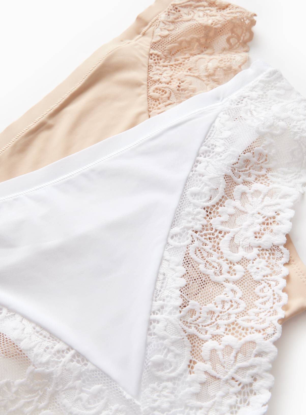 White & Nude Brazilian Knickers 3 Pack 22 - Image 3